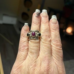 Size 6 Boho silver ring